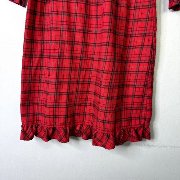 Disney Store Minnie Mouse Red Plaid Nightgown Sleep Dress Embroidered Girl's S - Picture 5 of 12
